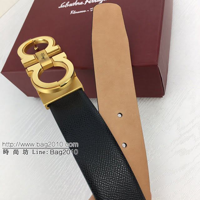 菲拉格慕男士皮帶 Ferragamo雙面用小牛皮腰帶 菲拉格慕休閒皮帶  jjp1441